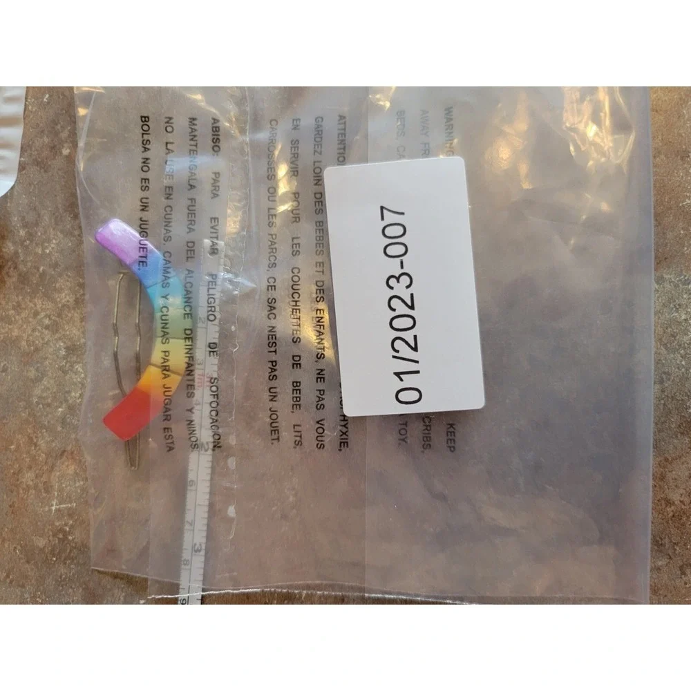 Vtg Rainbow Barrette Hair Clip Multicolor 2 
